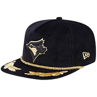 Men's New Era Black Toronto Blue Jays Corduroy Filigree Golfer Adjustable Hat