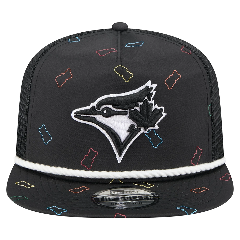 Men's New Era  Black Toronto Blue Jays Gummy Golfer Trucker Snapback Hat