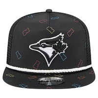 Men's New Era  Black Toronto Blue Jays Gummy Golfer Trucker Snapback Hat