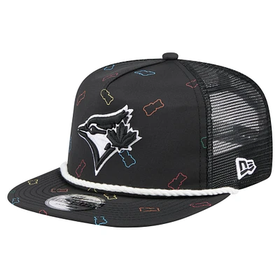 Men's New Era  Black Toronto Blue Jays Gummy Golfer Trucker Snapback Hat