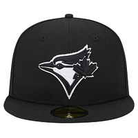 Casquette ajustée 59FIFTY noire avec logo des Blue Jays de Toronto New Era pour hommes