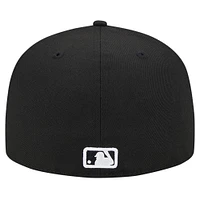 Casquette ajustée 59FIFTY noire avec logo des Blue Jays de Toronto New Era pour hommes