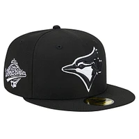 Casquette ajustée 59FIFTY noire avec logo des Blue Jays de Toronto New Era pour hommes
