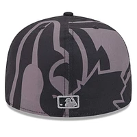 Casquette ajustée 59FIFTY Fracture avec logo des Blue Jays de Toronto New Era pour hommes, noire