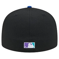 Men's New Era Black Toronto Blue Jays  Retro Spring Training 59FIFTY Fitted Hat