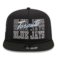 Casquette Snapback 9FIFTY Trucker A-Frame Trucker New Era noire des Blue Jays de Toronto pour hommes