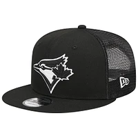 Casquette Snapback 9FIFTY Trucker des Blue Jays de Toronto New Era noire pour homme