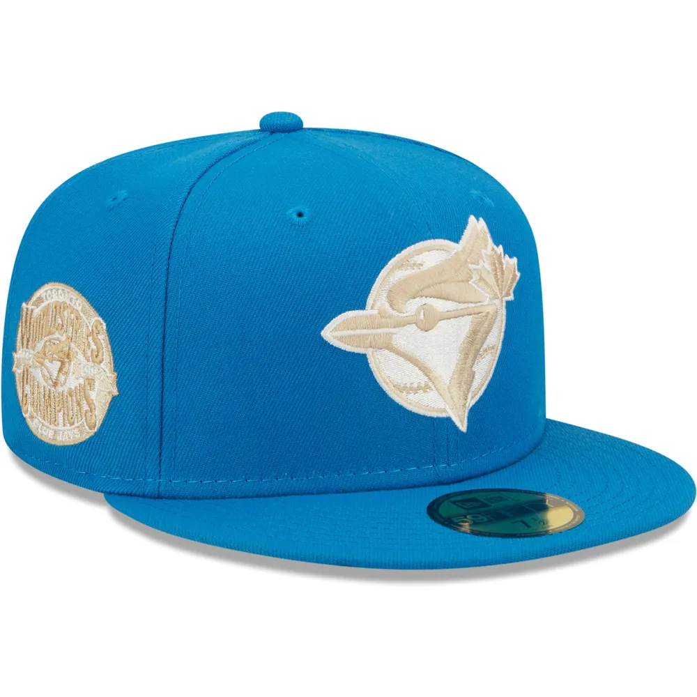 Officially Licensed Fanatics MLB Men's Blue Jays White Logo Fitted