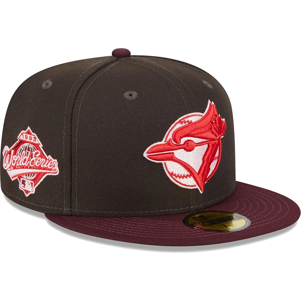 Casquette ajustée 59FIFTY pour homme des Toronto Blue Jays Jays, marron/marron, New Era