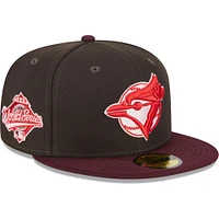 Men's New Era Brown/Maroon Toronto Blue Jays Chocolate Strawberry 59FIFTY Fitted Hat