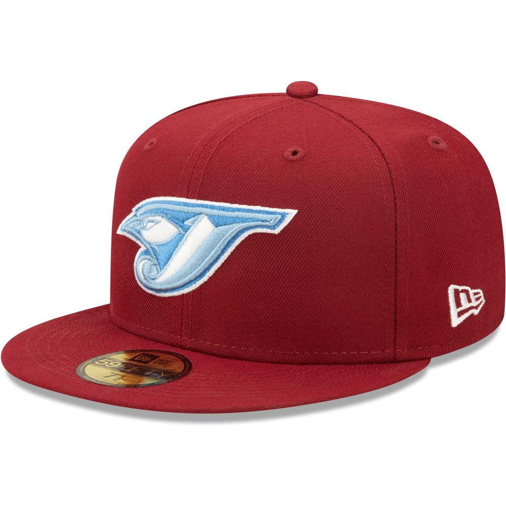 Men's New Era Cardinal Toronto Blue Jays 30th Season Air Force Undervisor 59FIFTY Fitted Hat