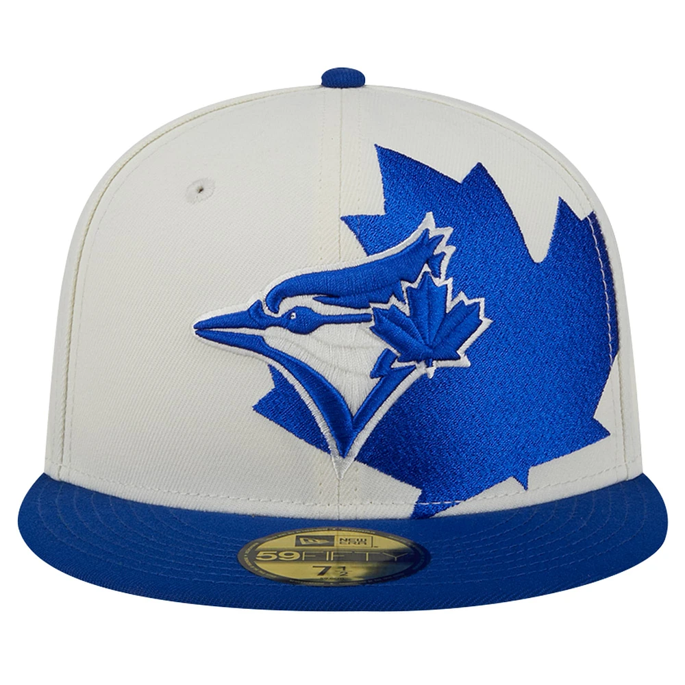 Casquette ajustée Lonestar 59FIFTY des Blue Jays de Toronto New Era crème/royal pour hommes