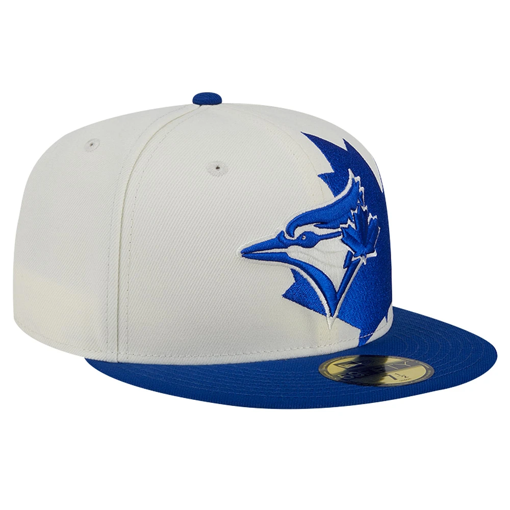 Men's New Era Cream/Royal Toronto Blue Jays Lonestar 59FIFTY Fitted Hat