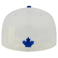 Casquette ajustée Lonestar 59FIFTY des Blue Jays de Toronto New Era crème/royal pour hommes