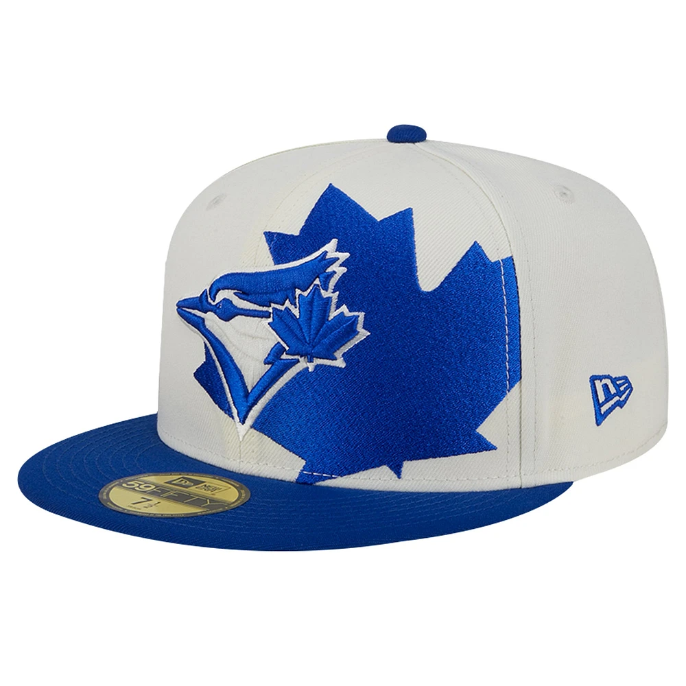 Men's New Era Cream/Royal Toronto Blue Jays Lonestar 59FIFTY Fitted Hat