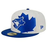 Casquette ajustée Lonestar 59FIFTY des Blue Jays de Toronto New Era crème/royal pour hommes