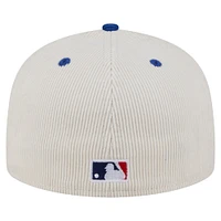 Men's New Era Cream/Royal Toronto Blue Jays Two-Tone Corduroy 59FIFTY Fitted Hat