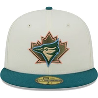 Men's New Era Cream Toronto Blue Jays Chrome 59FIFTY Fitted Hat