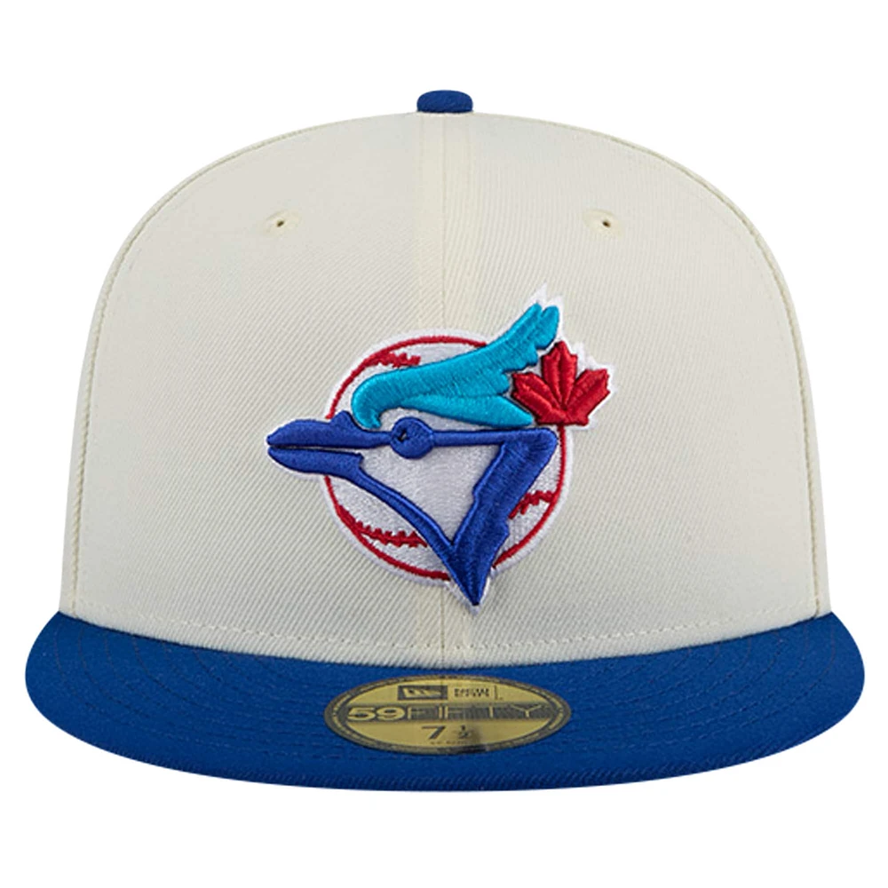 Casquette ajustée 59FIFTY chromée de la collection Cooperstown des Blue Jays Toronto New Era pour hommes