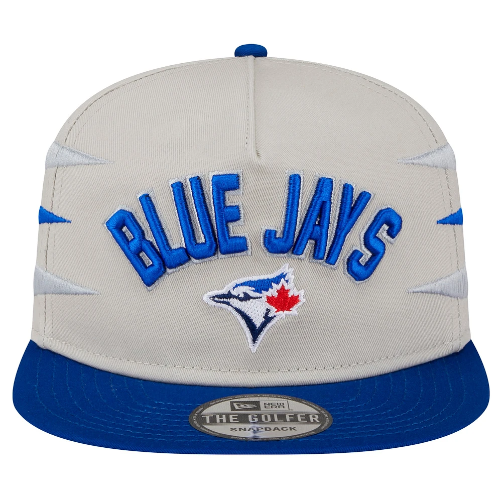 Men's New Era Cream Toronto Blue Jays Iron Golfer Snapback Hat