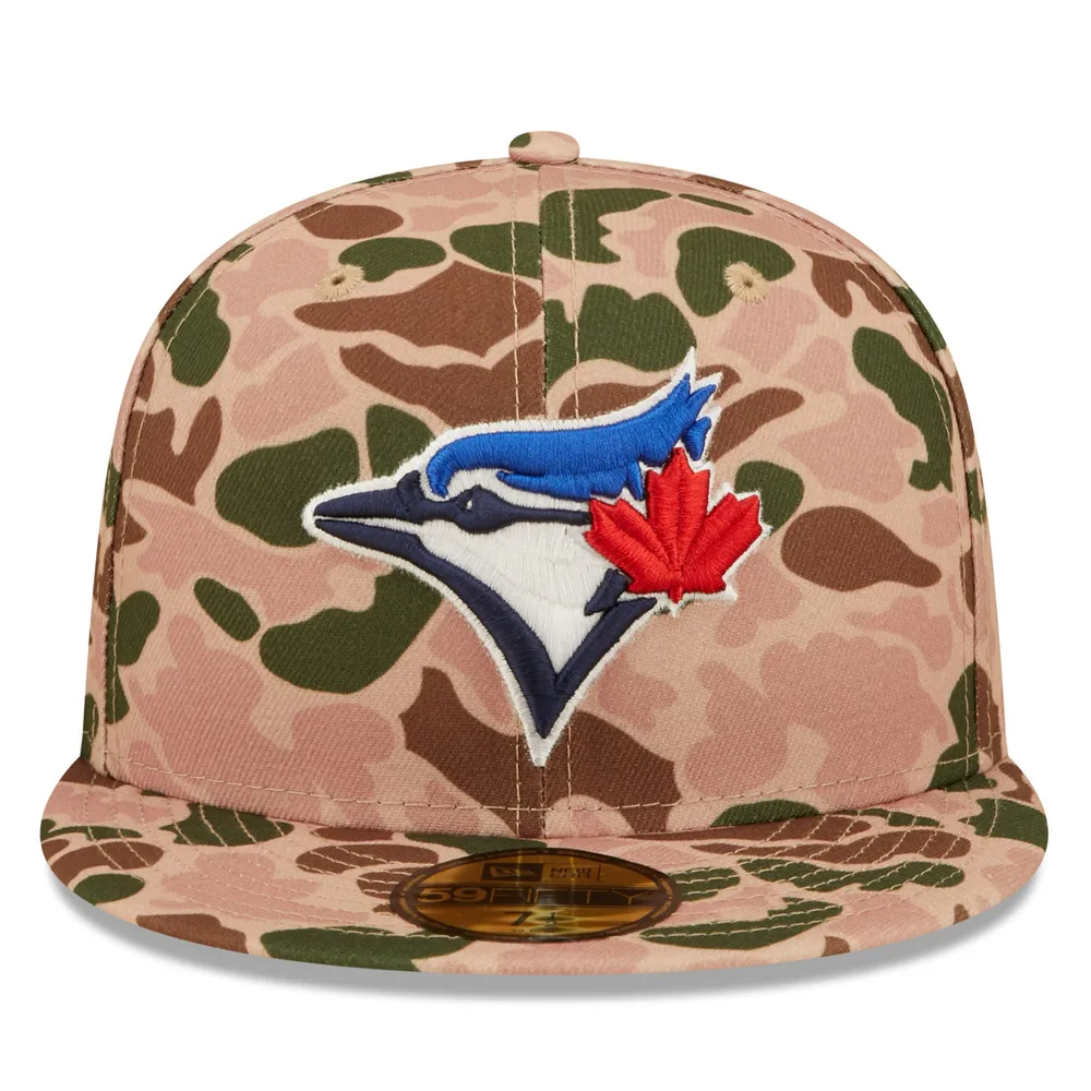 Men's New Era Duck Camo Toronto Blue Jays 1993 World Series Flame Undervisor 59FIFTY - Fitted Hat