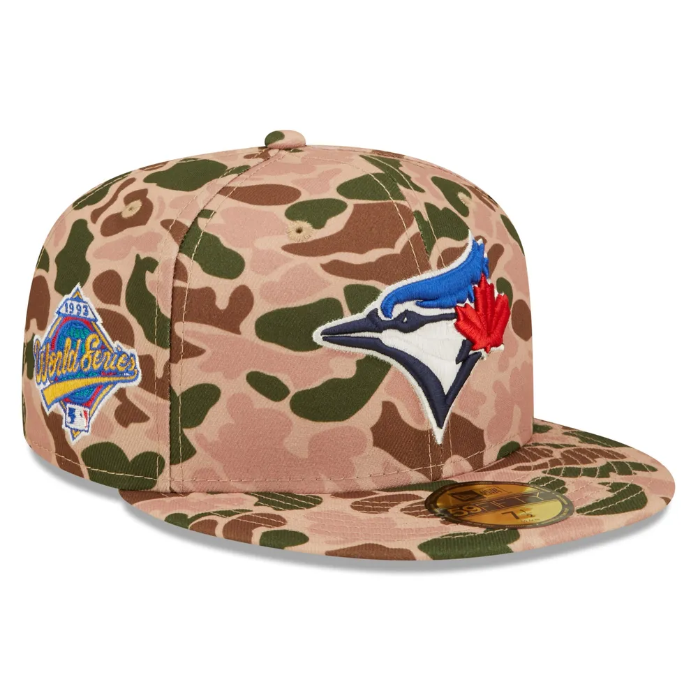 Men's New Era Duck Camo Toronto Blue Jays 1993 World Series Flame Undervisor 59FIFTY - Fitted Hat