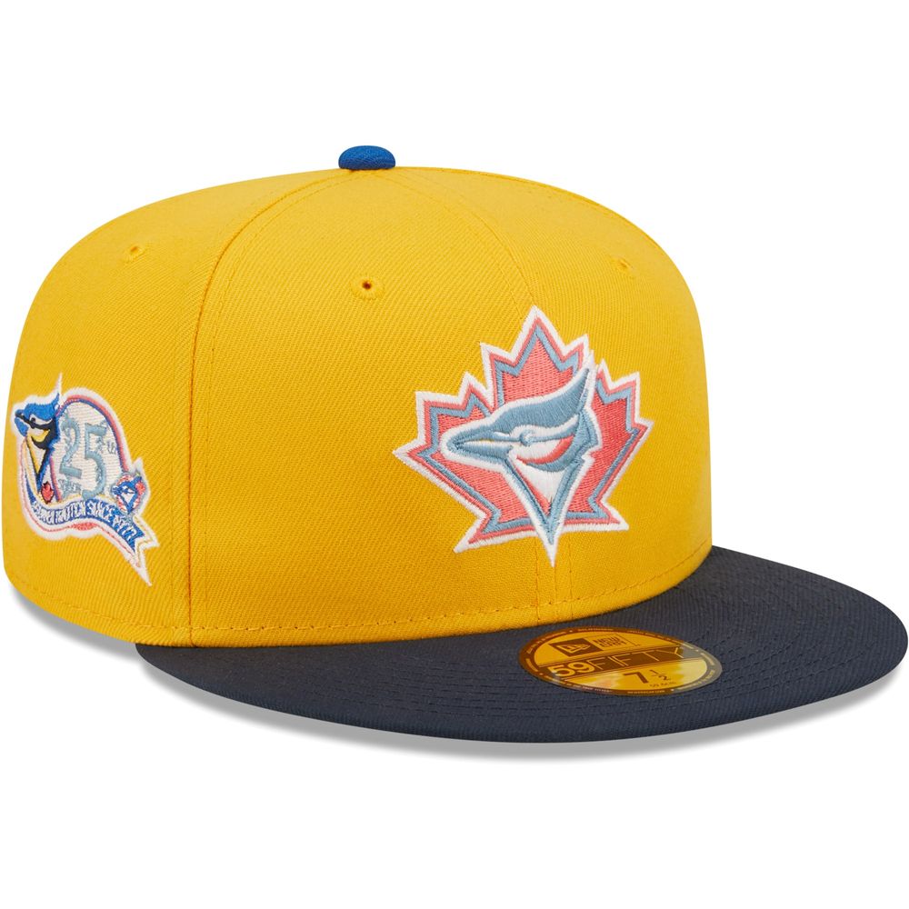 Toronto Blue Jays New Era 30th Anniversary Hunter Flame Undervisor 59FIFTY  Fitted Hat - Olive