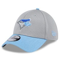 Men's New Era  Gray/Powder Blue Toronto Jays 2025 Batting Practice 39THIRTY Flex Hat