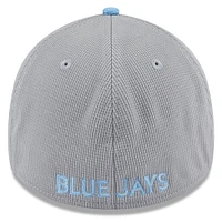 Men's New Era  Gray/Powder Blue Toronto Jays 2025 Batting Practice 39THIRTY Flex Hat