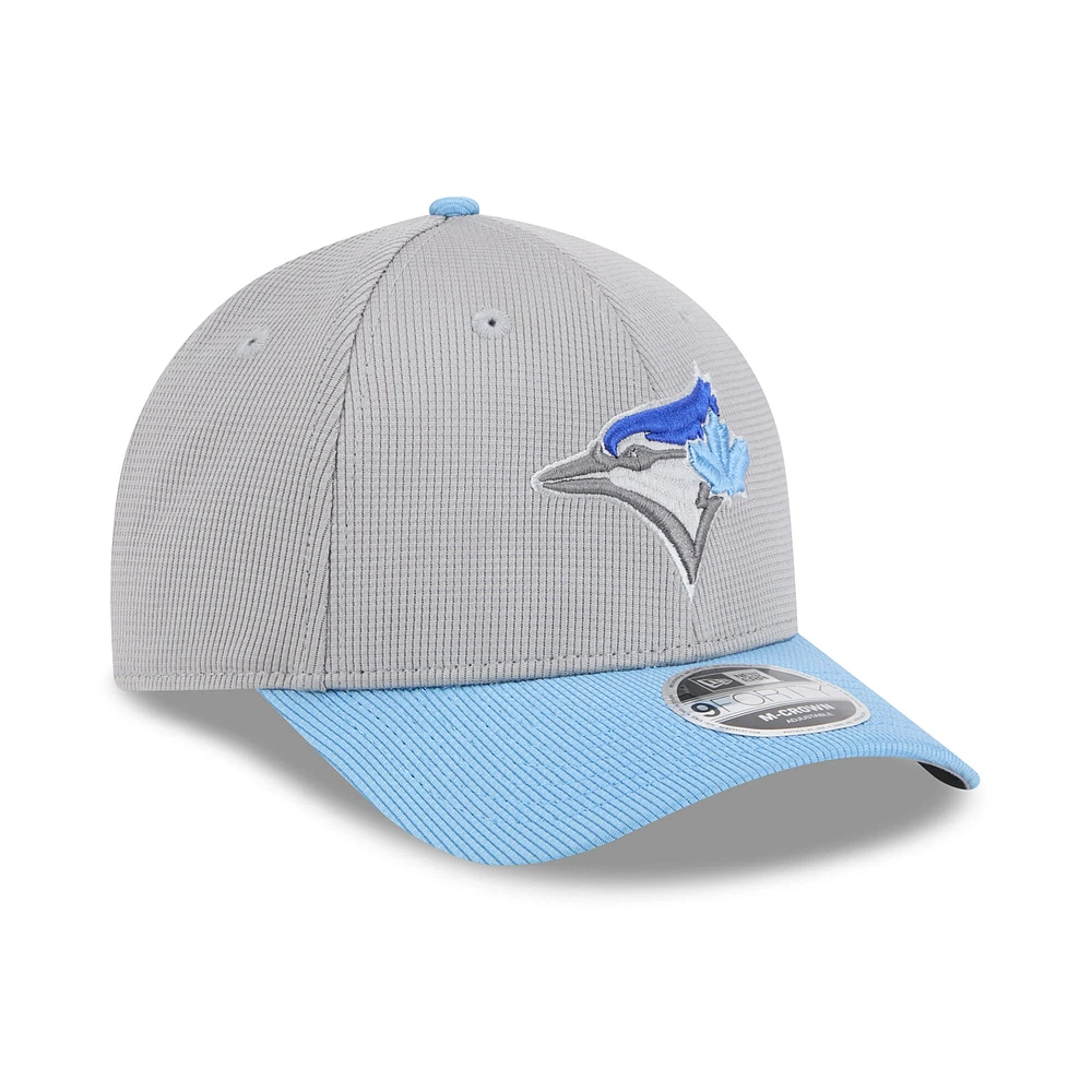 Men's New Era  Gray/Powder Blue Toronto Blue Jays 2025 Batting Practice 9FORTY M-Crown Adjustable Hat