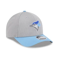 Men's New Era  Gray/Powder Blue Toronto Blue Jays 2025 Batting Practice 9FORTY M-Crown Adjustable Hat