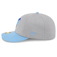 Men's New Era  Gray/Powder Blue Toronto Jays 2025 Batting Practice Low Profile 59FIFTY Fitted Hat