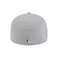 Men's New Era  Gray/Powder Blue Toronto Jays 2025 Batting Practice Low Profile 59FIFTY Fitted Hat