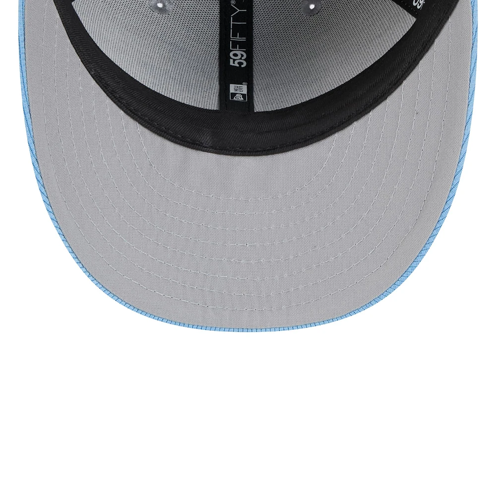 Men's New Era  Gray/Powder Blue Toronto Jays 2025 Batting Practice Low Profile 59FIFTY Fitted Hat