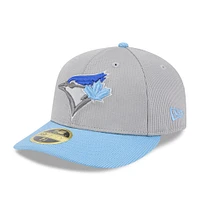 Men's New Era  Gray/Powder Blue Toronto Jays 2025 Batting Practice Low Profile 59FIFTY Fitted Hat