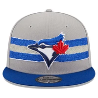 Casquette Snapback 9FIFTY du groupe des Blue Jays de Toronto New Era gris/royal pour hommes