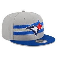 Casquette Snapback 9FIFTY du groupe des Blue Jays de Toronto New Era gris/royal pour hommes