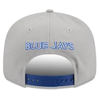 Casquette Snapback 9FIFTY du groupe des Blue Jays de Toronto New Era gris/royal pour hommes