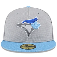 Casquette ajustée 59FIFTY Toronto Blue Jays 2025 pour homme New Era grise