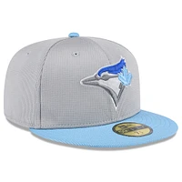 Casquette ajustée 59FIFTY Toronto Blue Jays 2025 pour homme New Era grise