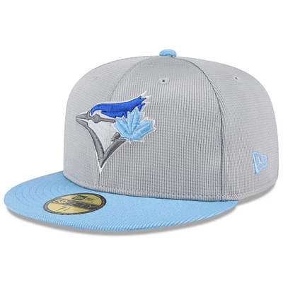 Casquette ajustée 59FIFTY Toronto Blue Jays 2025 pour homme New Era grise