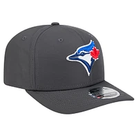 Casquette extensible à boutons-pression 9SEVENTY Graphite Toronto Blue Jays de New Era pour homme