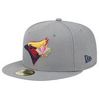 Casquette ajustée 59FIFTY grise des Blue Jays de Toronto New Era pour homme