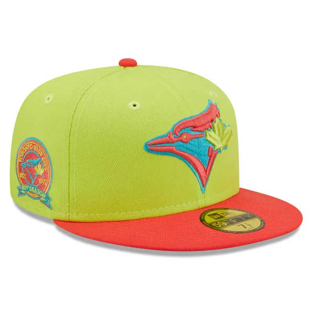 Lids Toronto Blue Jays New Era 40th Season Cyber Highlighter 59FIFTY Fitted  Hat - Green/Red