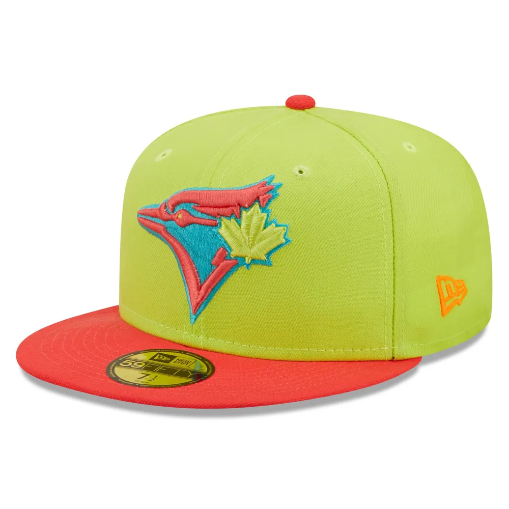 New Era Men's New Era Green/Red Toronto Blue Jays 40th Season Cyber  Highlighter 59FIFTY Fitted Hat