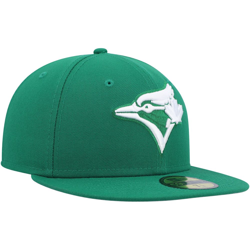 New Era Blue Jays 59FIFTY Green White Logo - Fitted Hat