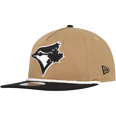 Men's New Era Khaki/Black Toronto Blue Jays Golfer Snapback Hat