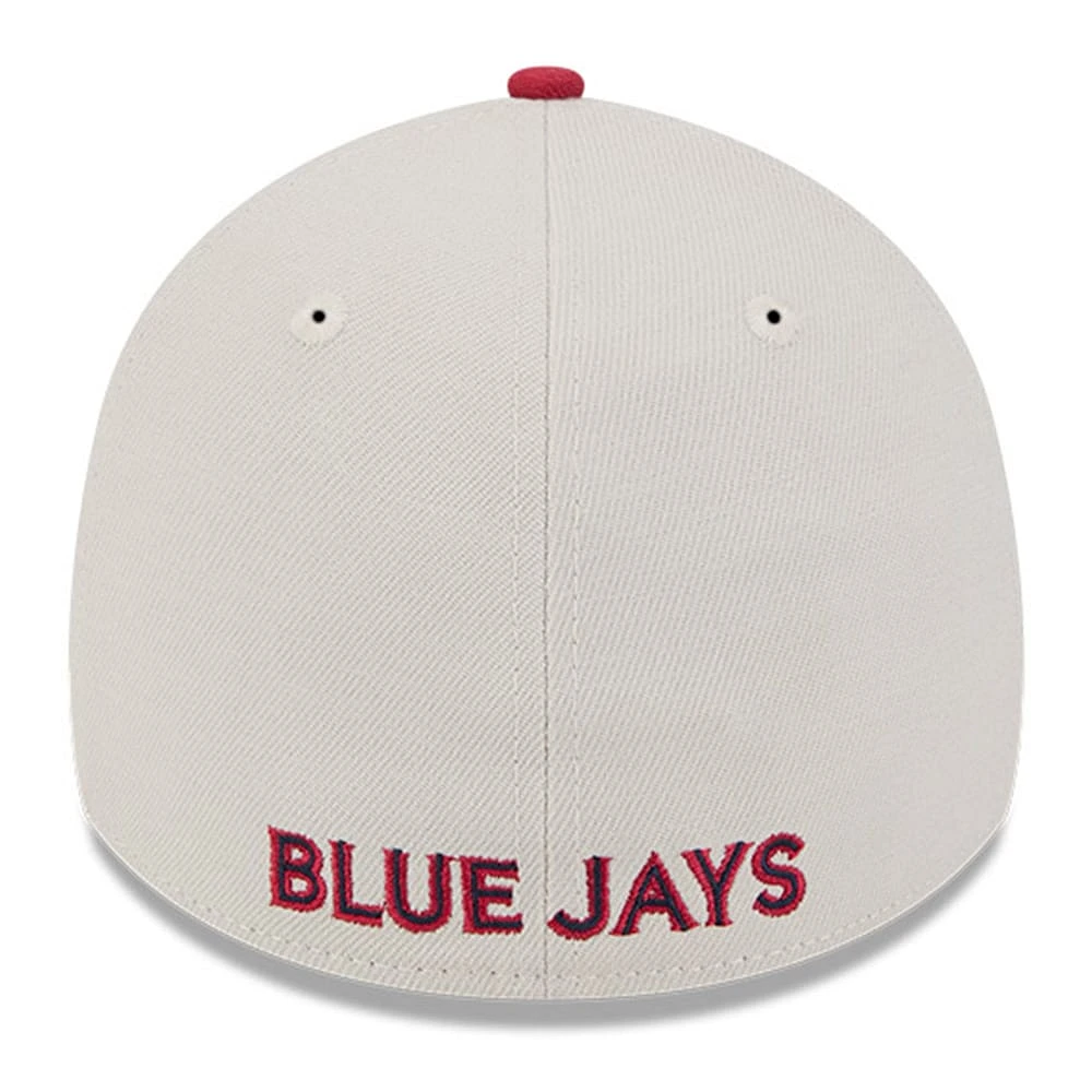 Men's New Era  Khaki/Red Toronto Blue Jays 2024 Fourth of July 39THIRTY Flex Hat