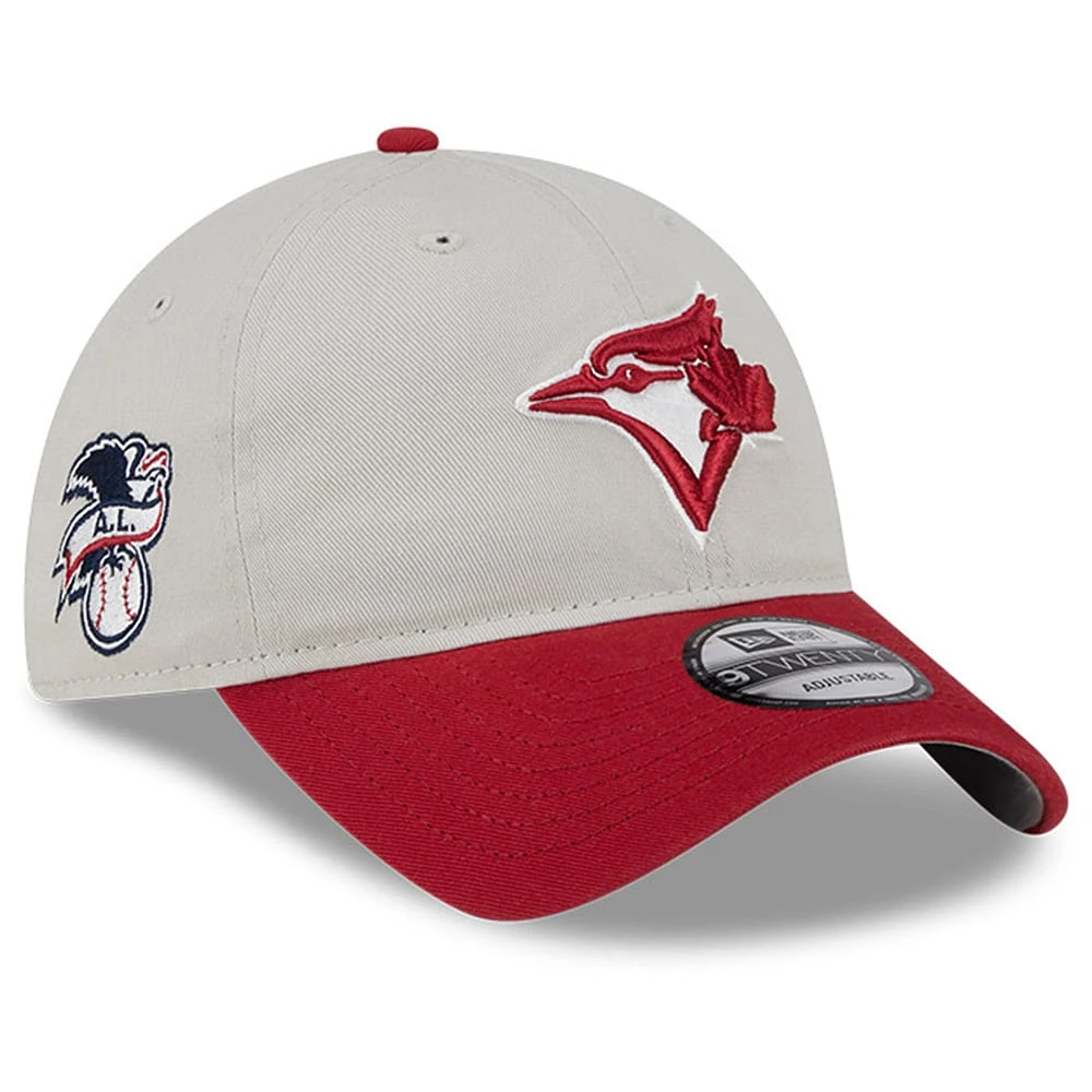 Men's New Era  Khaki/Red Toronto Blue Jays 2024 Fourth of July 9TWENTY Adjustable Hat