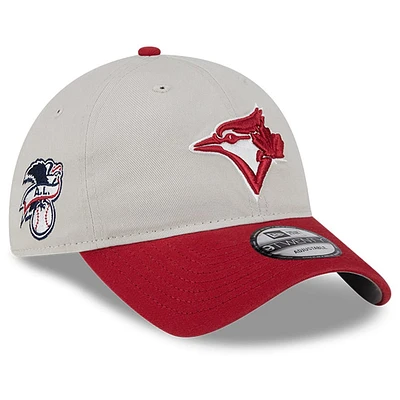 Casquette réglable New Era kaki/rouge des Blue Jays de Toronto 2024 du 4 juillet 9TWENTY pour hommes